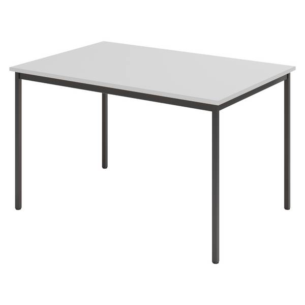 bümö Kantinentisch Serie-V - Größe:  120x80 cm, Optik: Grau/Schwarz