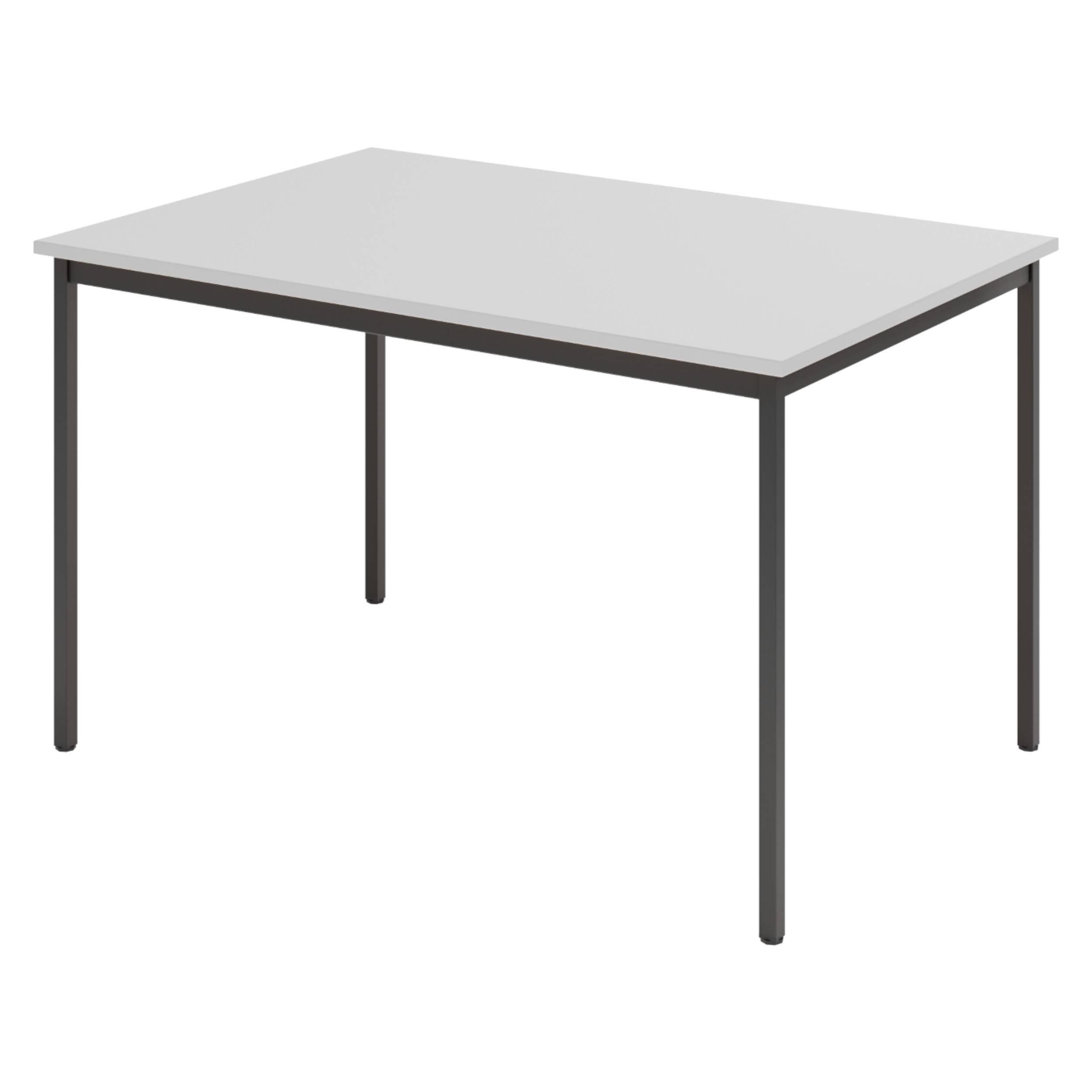 bümö Kantinentisch Serie-V - Größe: 120x80 cm, Optik: Grau/Schwarz-0