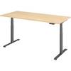 bümö Schreibtisch elektrisch Lite - Dekor: Ahorn, Gestell: Graphit, Größe: 180 x 80 cm