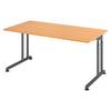bümö Schreibtisch Serie-Z - Dekor: Buche, Größe: 160 x 80 cm, Gestell: Graphit