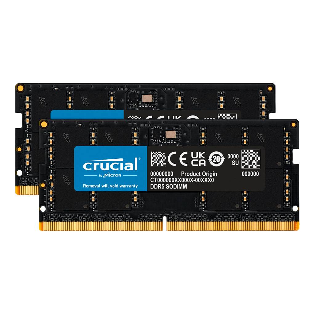 Crucial 64 GB 2x32 DDR5-5600 CL 46 SO-DIMM RAM Notebook Speicher DDR 262-Pin-0