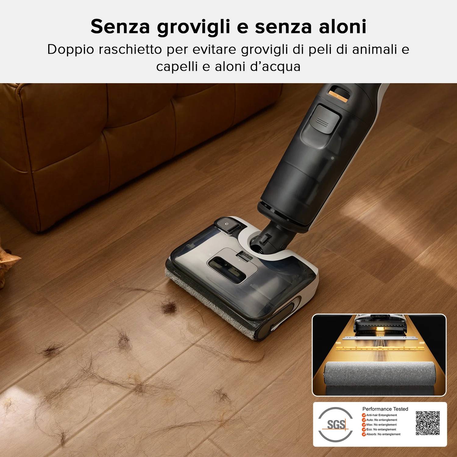 Roborock F25, Elektrischer Mopp, Schwarz, Weiß, 870 l, Trocken, Status, Schlaufengriff-2