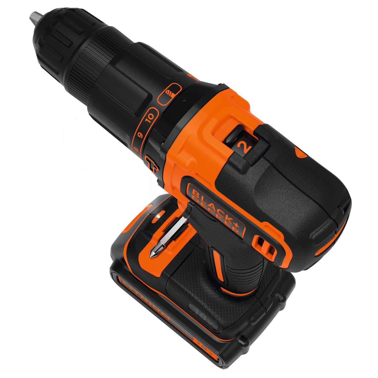 Black & Decker BDCHD18K-QW, Handbohrmaschine, Ohne Schlüssel, Schwarz, Orange, 1 cm, 1400 RPM, 2,5 cm-4