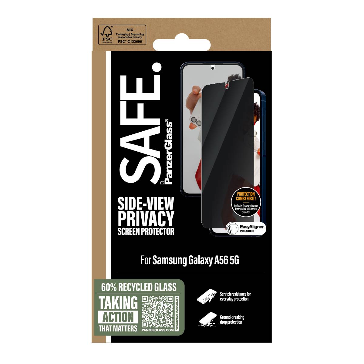 PANZERGLASS - SAFE. Privacy Screen Protector Samsung Galaxy A56 5G-2