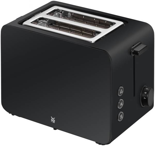 WMF Stelio 0414210071, 2 Scheibe(n), Schwarz, Edelstahl, Tasten, Niveau, Drehregler, 1050 W, 281 mm