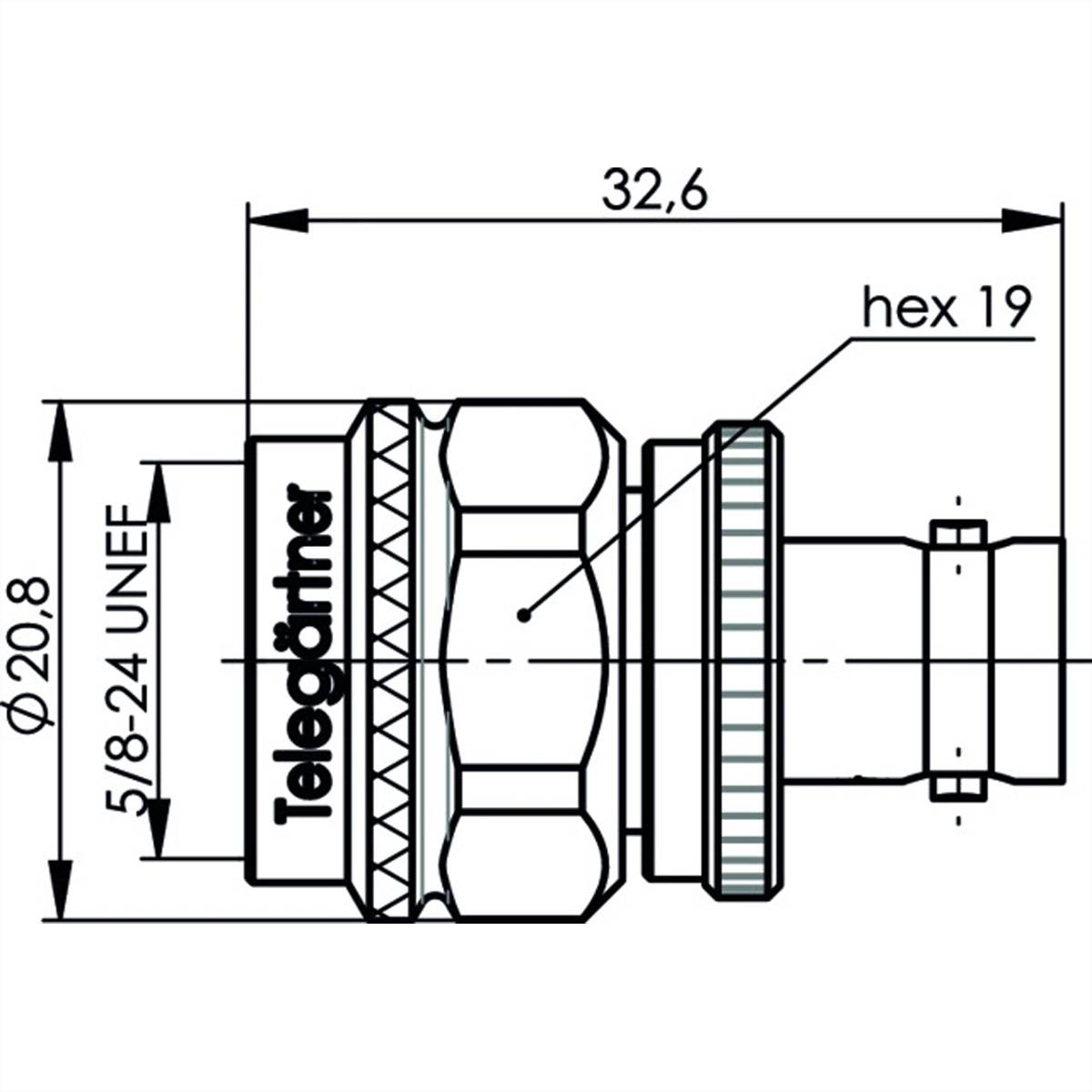 Telegärtner T100123517 Adapter BNC-Buchse / N-Stecker-1