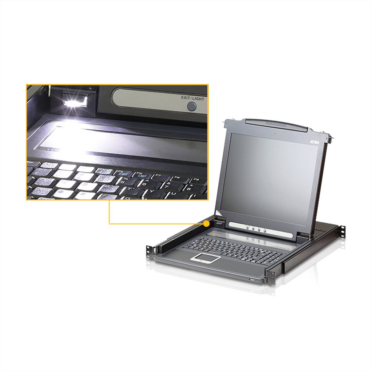 ATEN CL1000N KVM-Konsole, 19" LCD, VGA, PS/2, FR-Layout-3