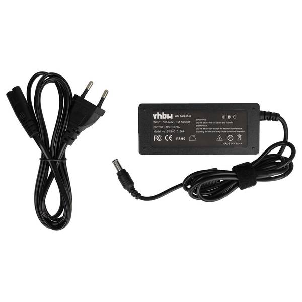 vhbw Netzteil kompatibel mit Sony Vaio PCG-GR370 | PCG-GR370K, PCG-GR300K, PCG-GR300 Notebook - 200 cm, 60 W