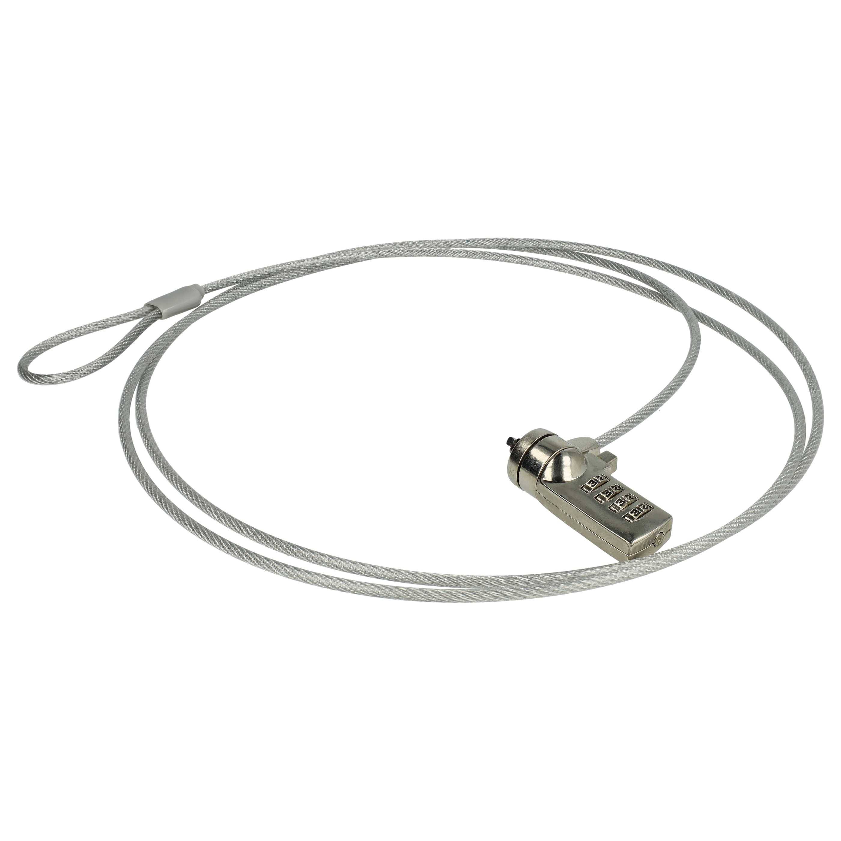 vhbw 5x Kensington Lock für Laptop Notebook | Kabelschloss mit Zahlenschloss, 1,8 m-1