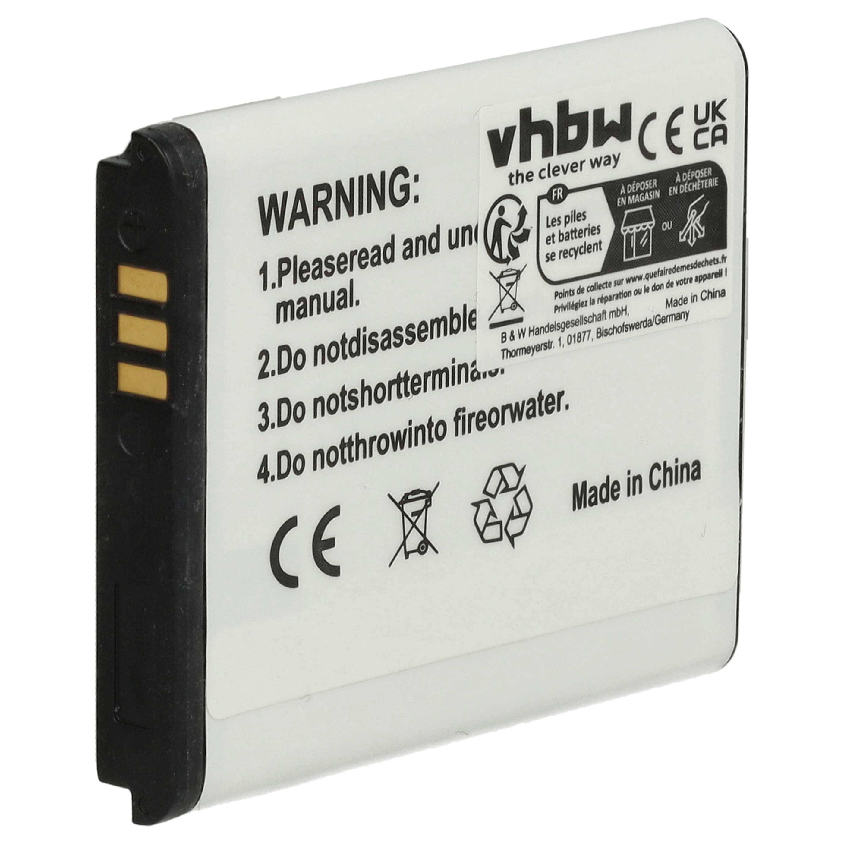 vhbw Akku kompatibel mit Samsung S8300 Ultra Touch | SGH-E740, SGH-F110 miCoach, SGH-F110 Handy Smartphone Telefon (700-1