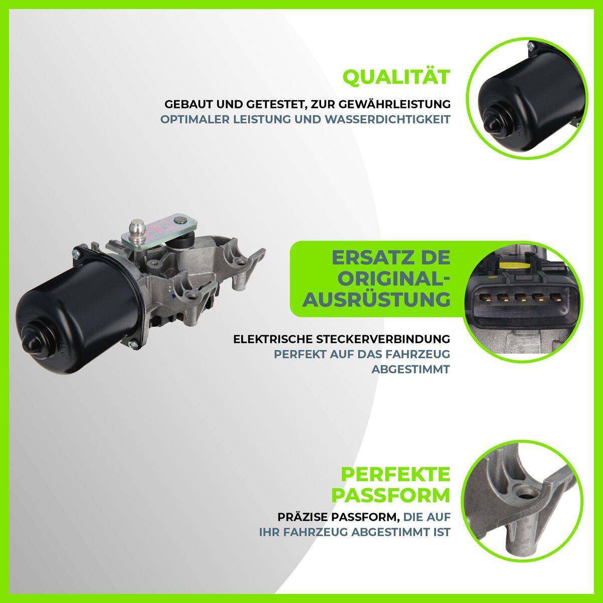 Wischermotor vorne 12 V VALEO IAM-Expertise passend für u.a. RENAULT CLIO-3