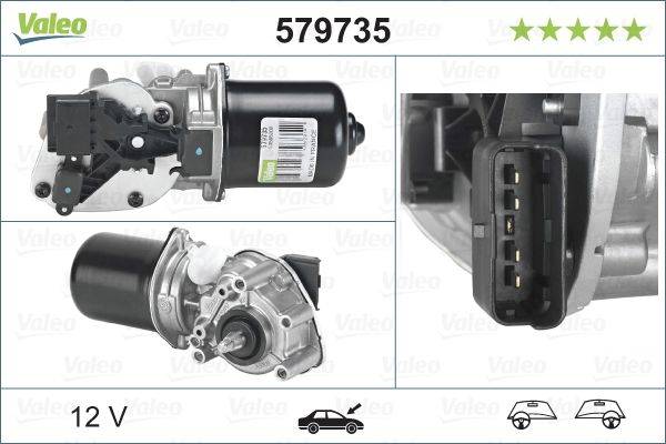 Wischermotor vorne 12 V VALEO IAM-Expertise passend für u.a. RENAULT SCÉNIC-0