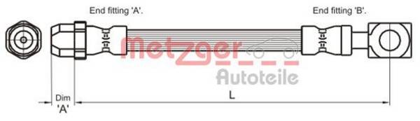 Metzger 4111436 Bremsschlauch