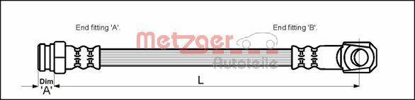 Metzger 4114050 Bremsschlauch-0