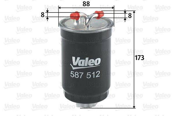 Kraftstofffilter Leitungsfilter Ø 88 mm VALEO für u.a. VW TRANSPORTER-3