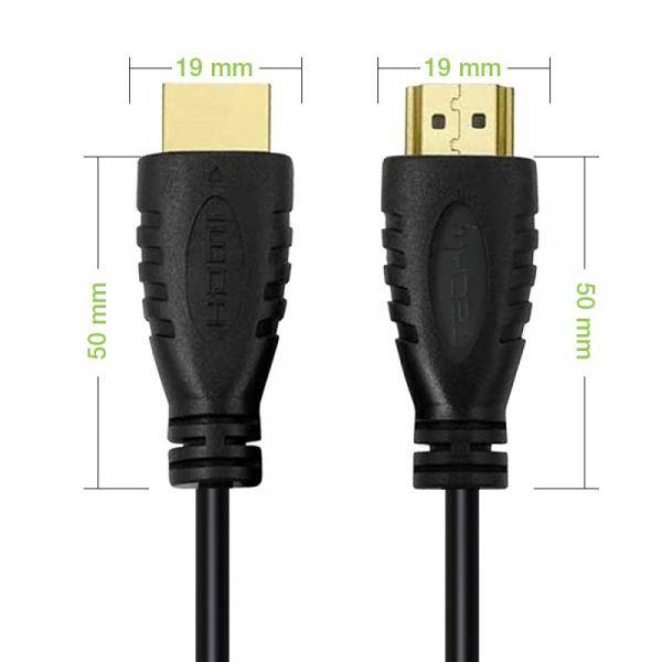 Techly HDMI-Kabel mit Ethernet - HDMI männlich zu HDMI männlich - 6 m - Doppelis-2