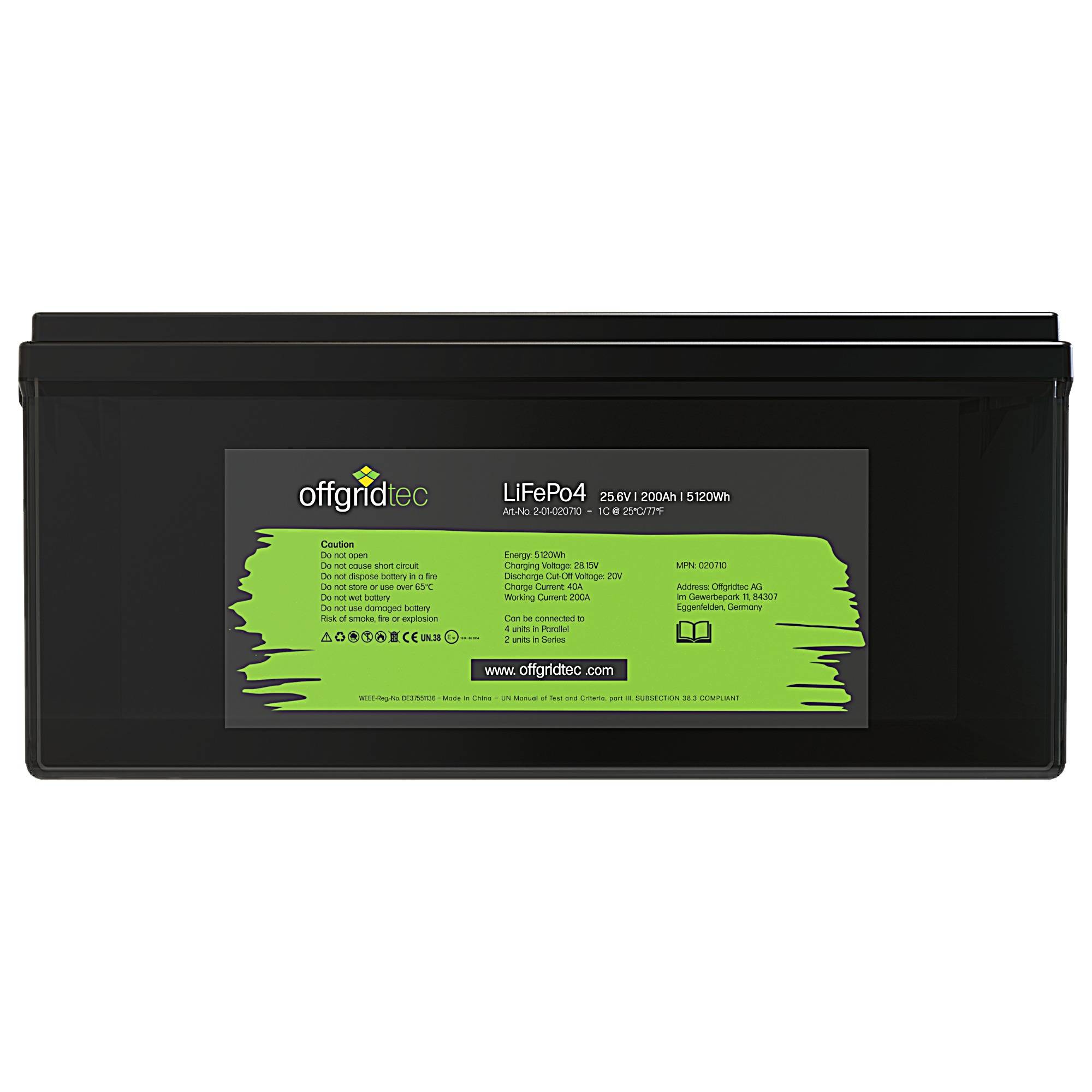 Offgridtec LifePo4 Akku 25,6/200 25,6V 200Ah BMS integriert 5120Wh-1