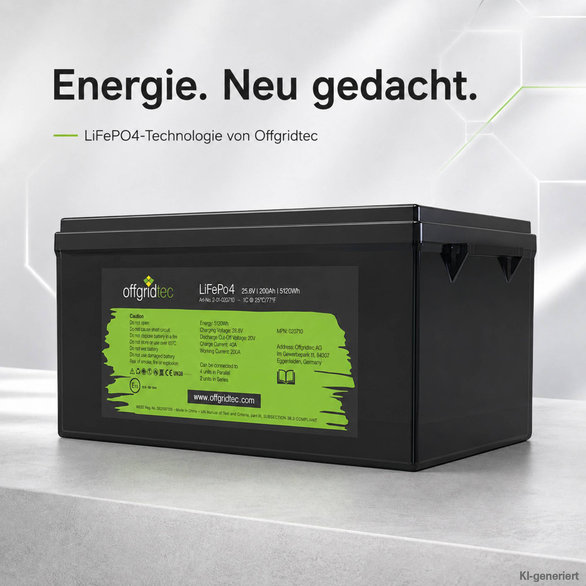 Offgridtec LifePo4 Akku 25,6/200 25,6V 200Ah BMS integriert 5120Wh-4