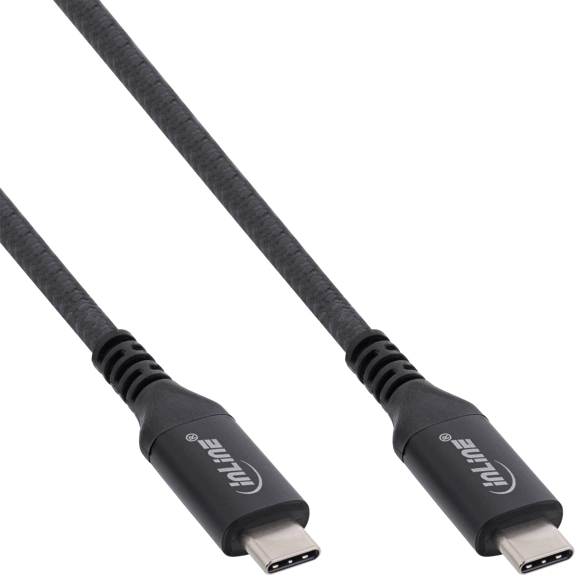 InLine® USB4 Kabel, USB-C, Stecker/Stecker, 40 Gb/s, schwarz, 2 m-0