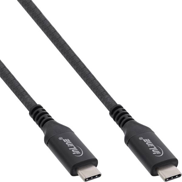 InLine® USB4 Kabel, USB-C, Stecker/Stecker, 40 Gb/s, schwarz, 2 m