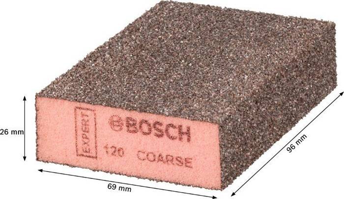 Schleifschwamm EXPERT Combi Block S470 Abm.96x26x69mm Grobes AlOx BOSCH-2