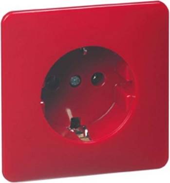Peha Steckdose SCHUKO erh.Berührs., rot D 80.6511 SI ROT