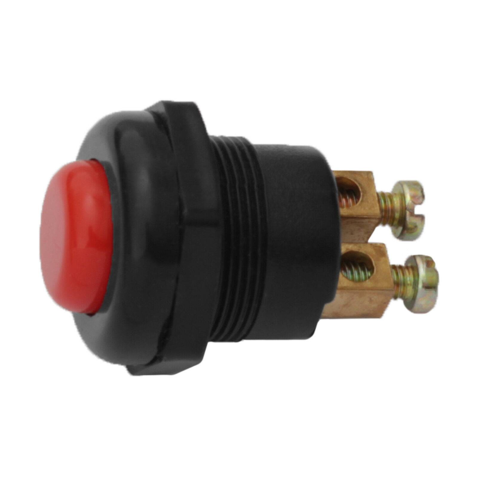 Hochstrom KFZ Drucktaster Rot 25A Druckknopf Taster Schalter Start Anlasser Hupe Rot-0