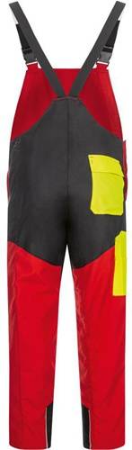 Schnittschutzlatzhose SPEIERLING Gr.60 rot/schwarz/gelb ELYSEE-1