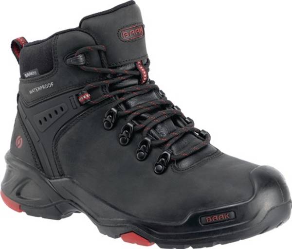 BAAK Sicherheitsstiefel Bailey Gr.45 schwarz/rot Leder S3 SRC HRO WR EN20345 BAAK 6645-45