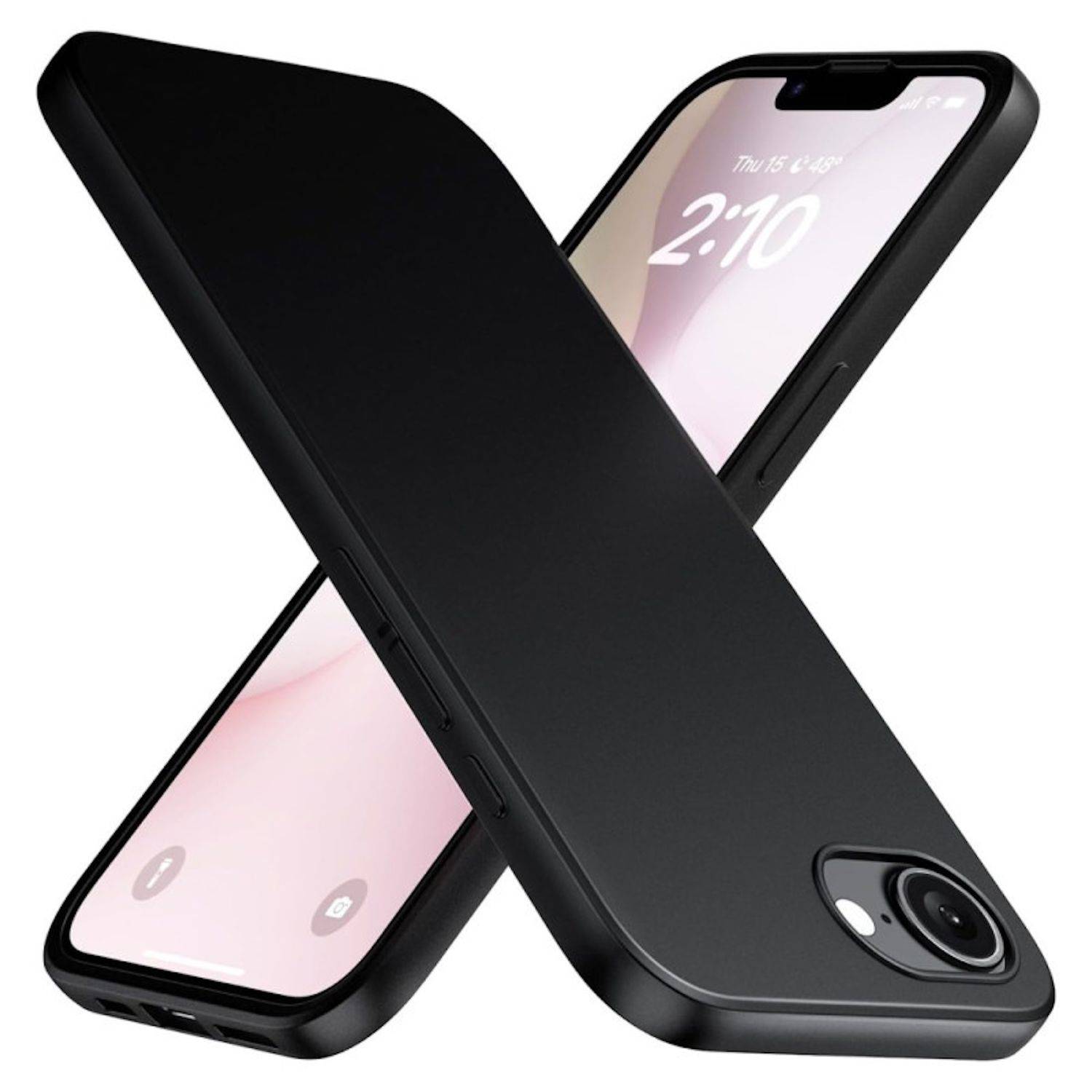 Handy Hülle für Apple iPhone 17e / 16e Silikon TPU Dünn Robust Stoßfest Schwarz-3