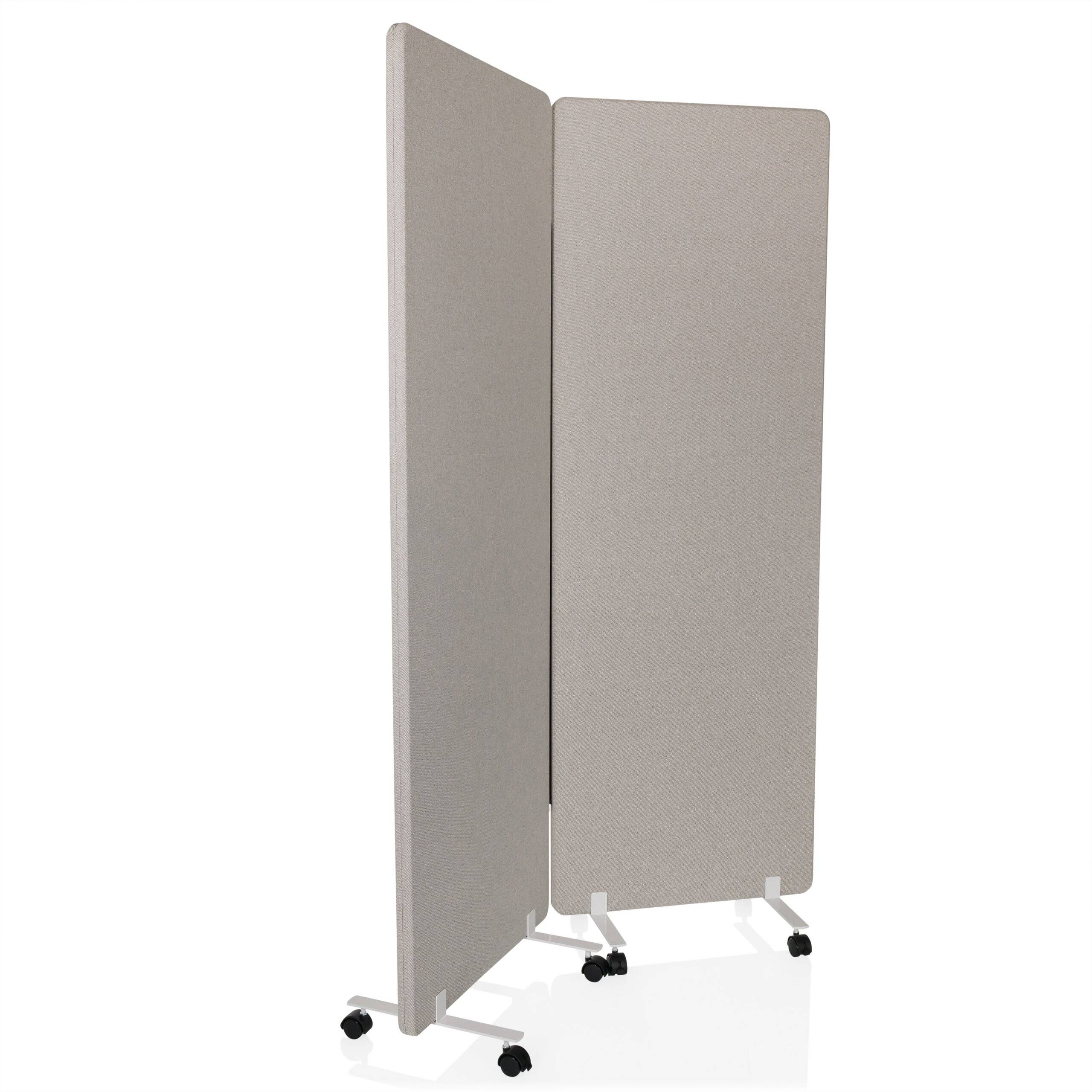 Mobiles Akustik-Trennwand-System FLEXMIUT 1 2er Set grau hjh OFFICE-0