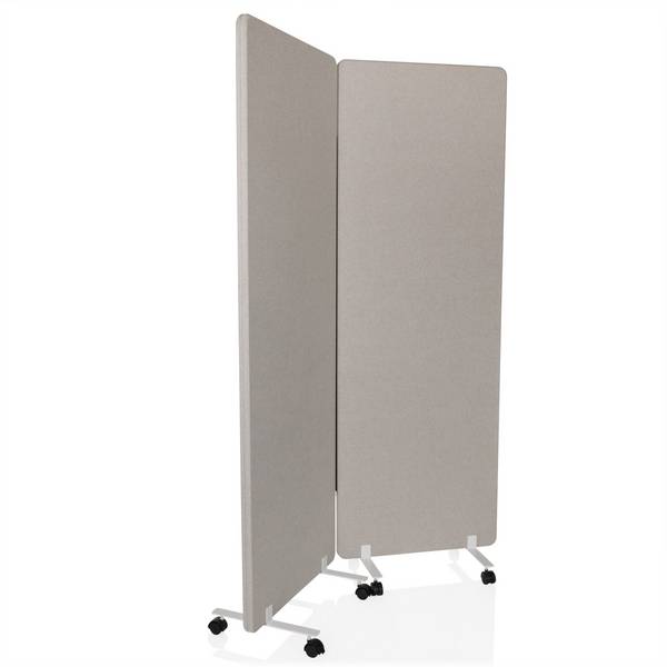 Mobiles Akustik-Trennwand-System FLEXMIUT 1 2er Set grau hjh OFFICE