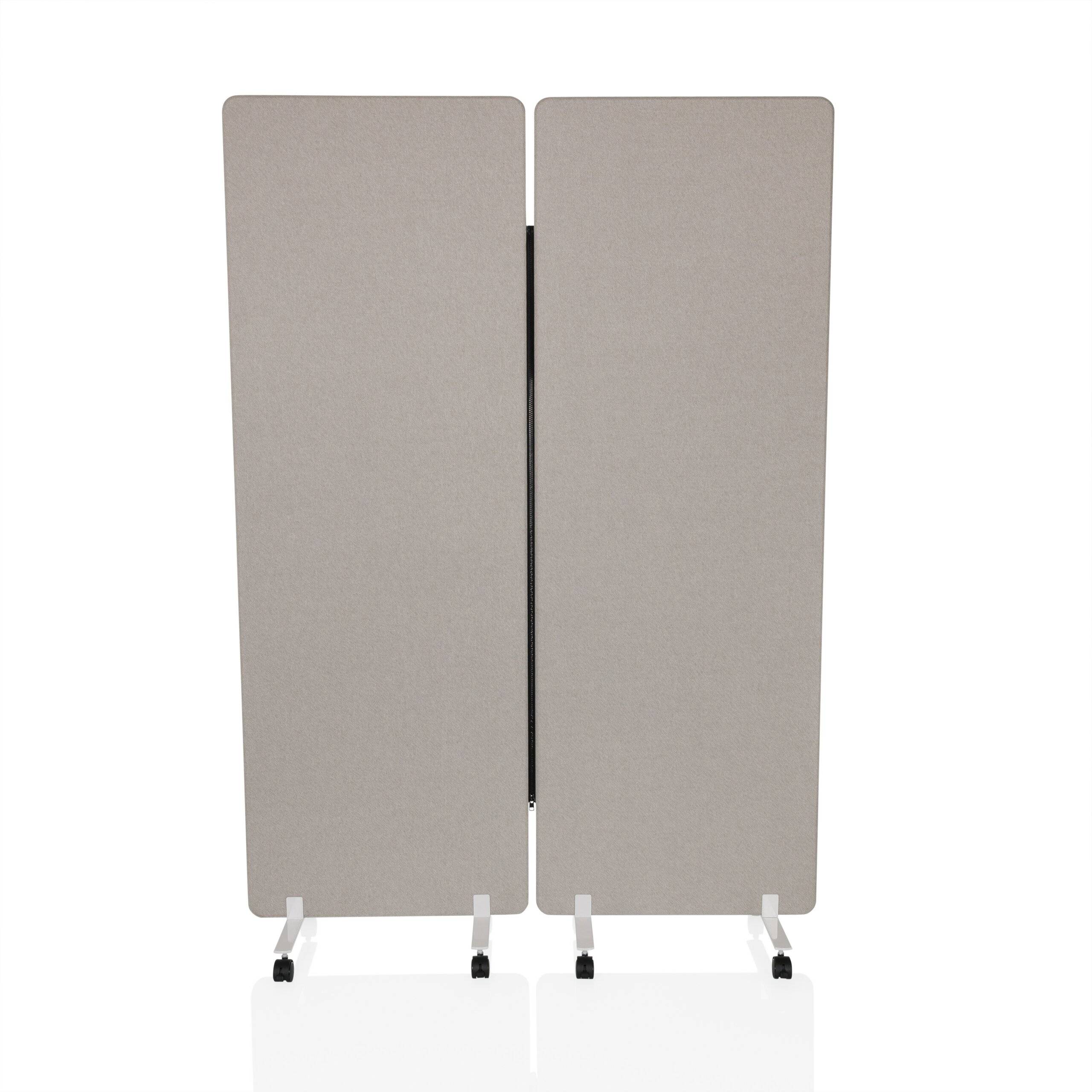 Mobiles Akustik-Trennwand-System FLEXMIUT 1 2er Set grau hjh OFFICE-1