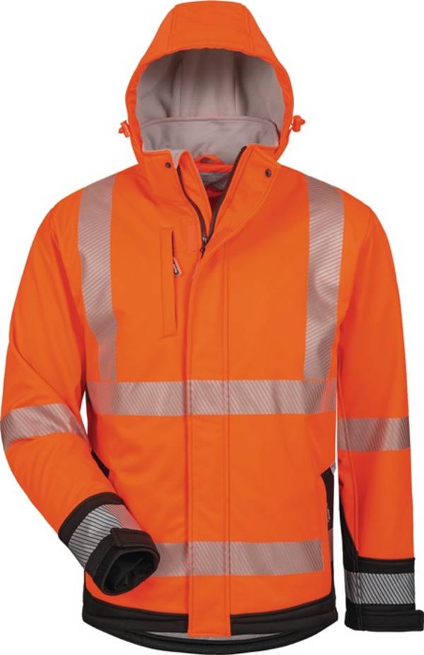 ELYSEE 23436-4 Winter-Warnschutz-Softshelljacke Lukas Größe XXL orange/schwarz