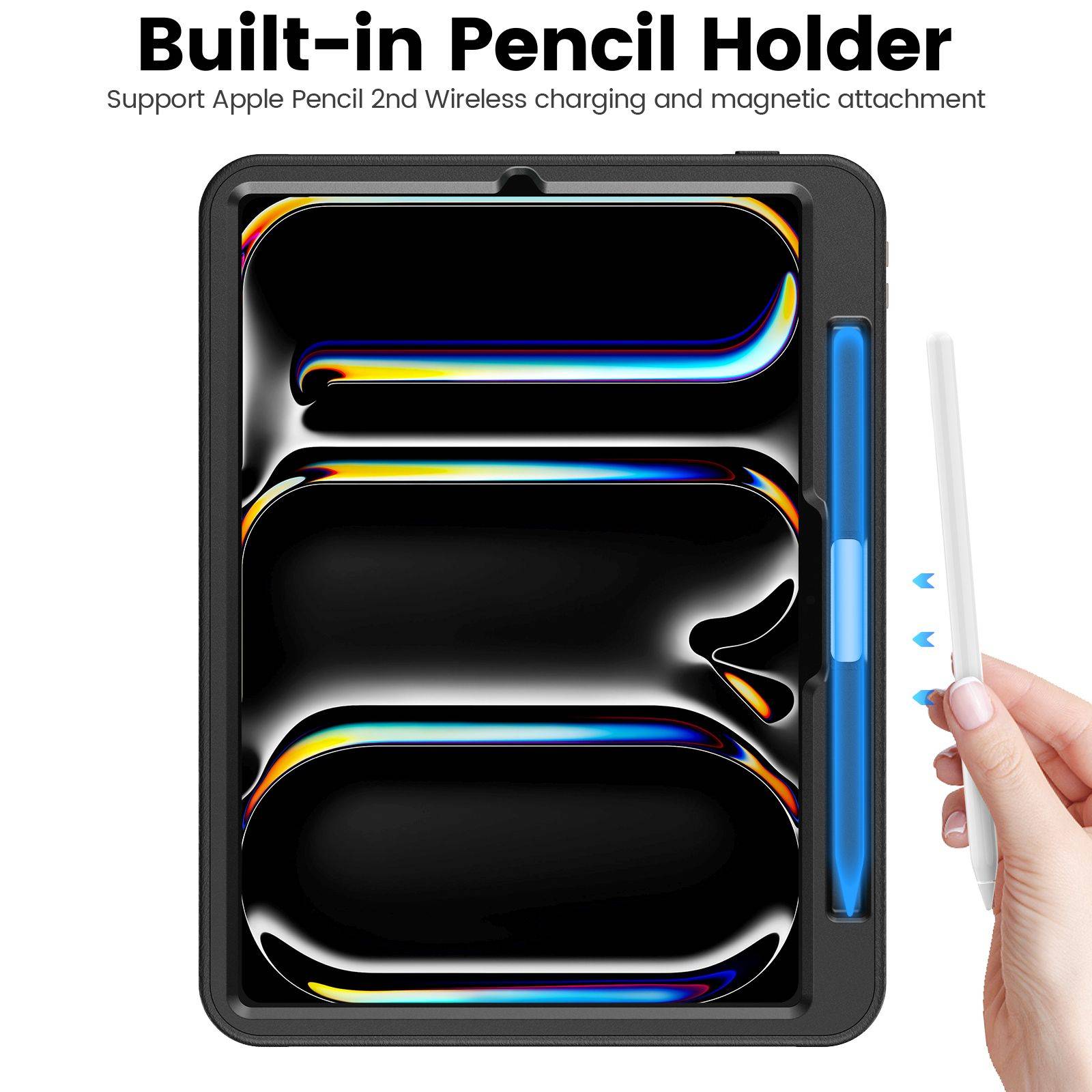 Hülle für Apple iPad Air 11 2024 M4 Smart Cover Etui mit Standfunktion und Auto Sleep/Wake Funktion-4