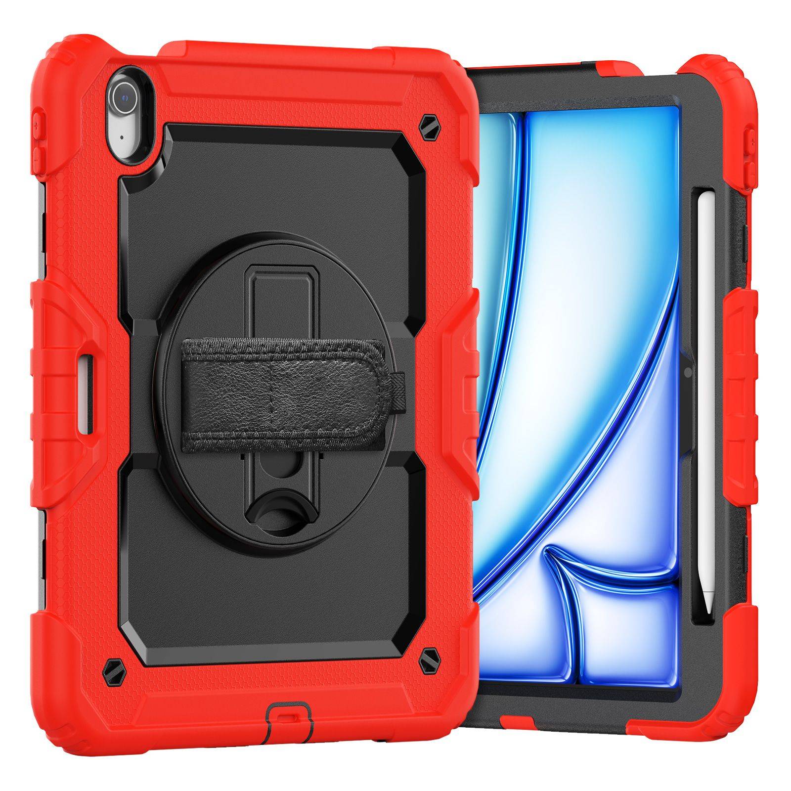 4in1 Case für Apple iPad Air 11 2024 M2 11 Zoll Hülle Stoßfest Schutz + Standfuß