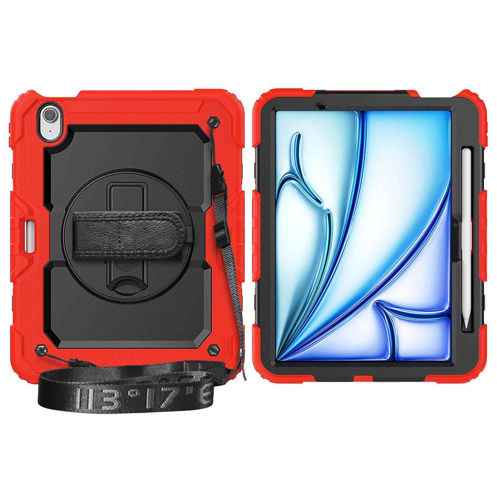 4in1 Case für Apple iPad Air 11 2024 M2 11 Zoll Hülle Stoßfest Schutz + Standfuß-2