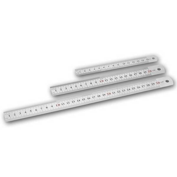 Sintron Tools - Stahllineale 3er Set 15/20/30cm, cm&Zoll, rostfrei