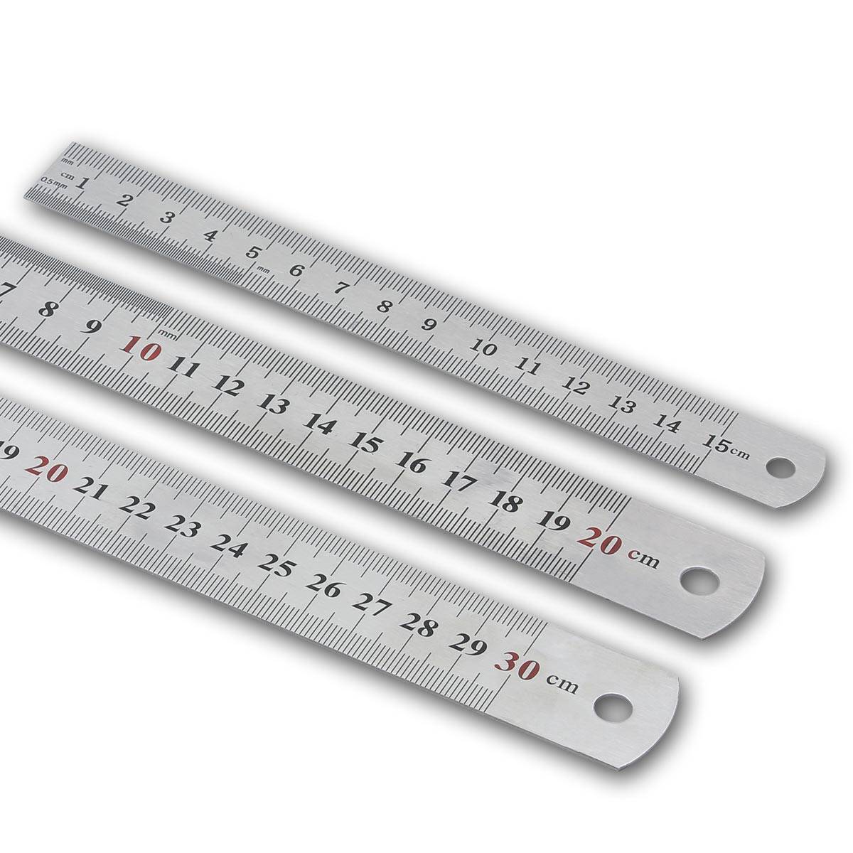 Sintron Tools - Stahllineale 3er Set 15/20/30cm, cm&Zoll, rostfrei-1