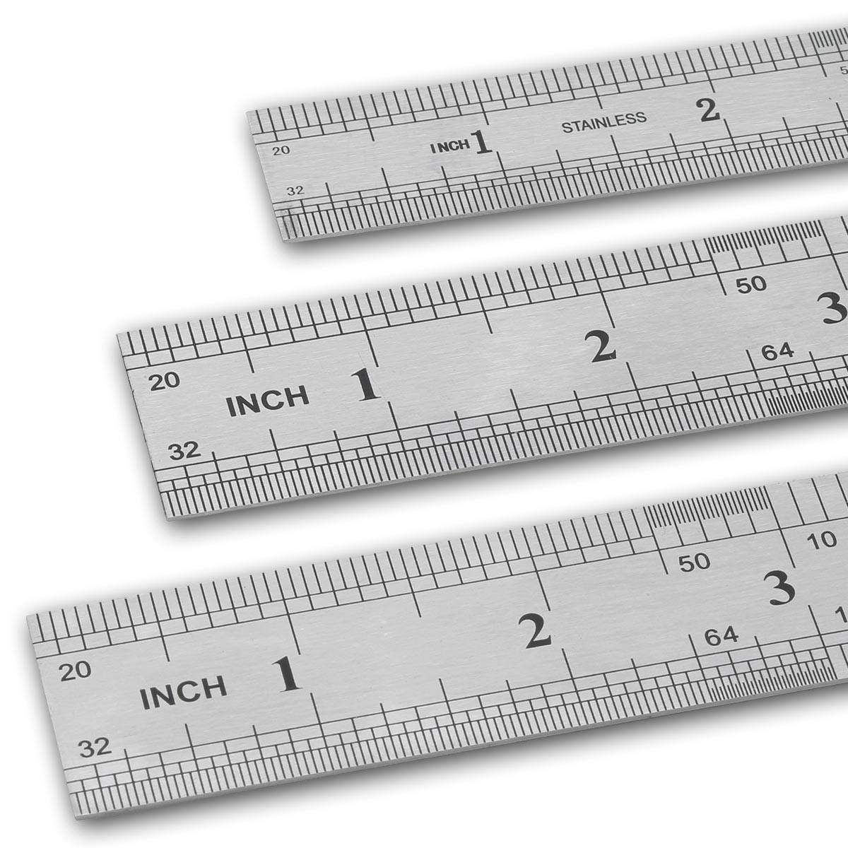 Sintron Tools - Stahllineale 3er Set 15/20/30cm, cm&Zoll, rostfrei-2