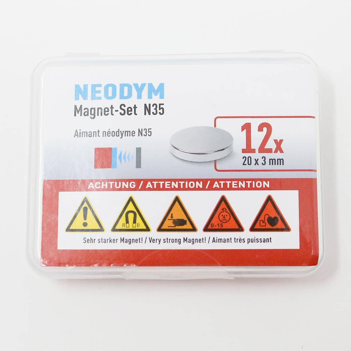 Sintron Magnetics - Neodym-Magnete Set rund, Ø 20mm x 3mm, 12 Stück-4