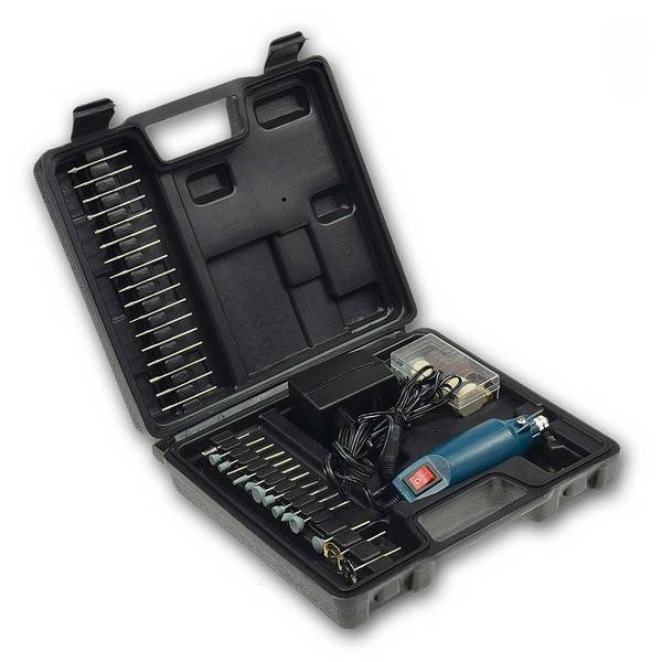 ChiliTec - Mini-Bohrmaschine Drill-Power V2 12V=, 63 Teile
