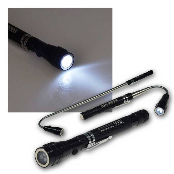ChiliTec - Teleskop Pick-Up Werkzeug mit LED, Schwanenhals