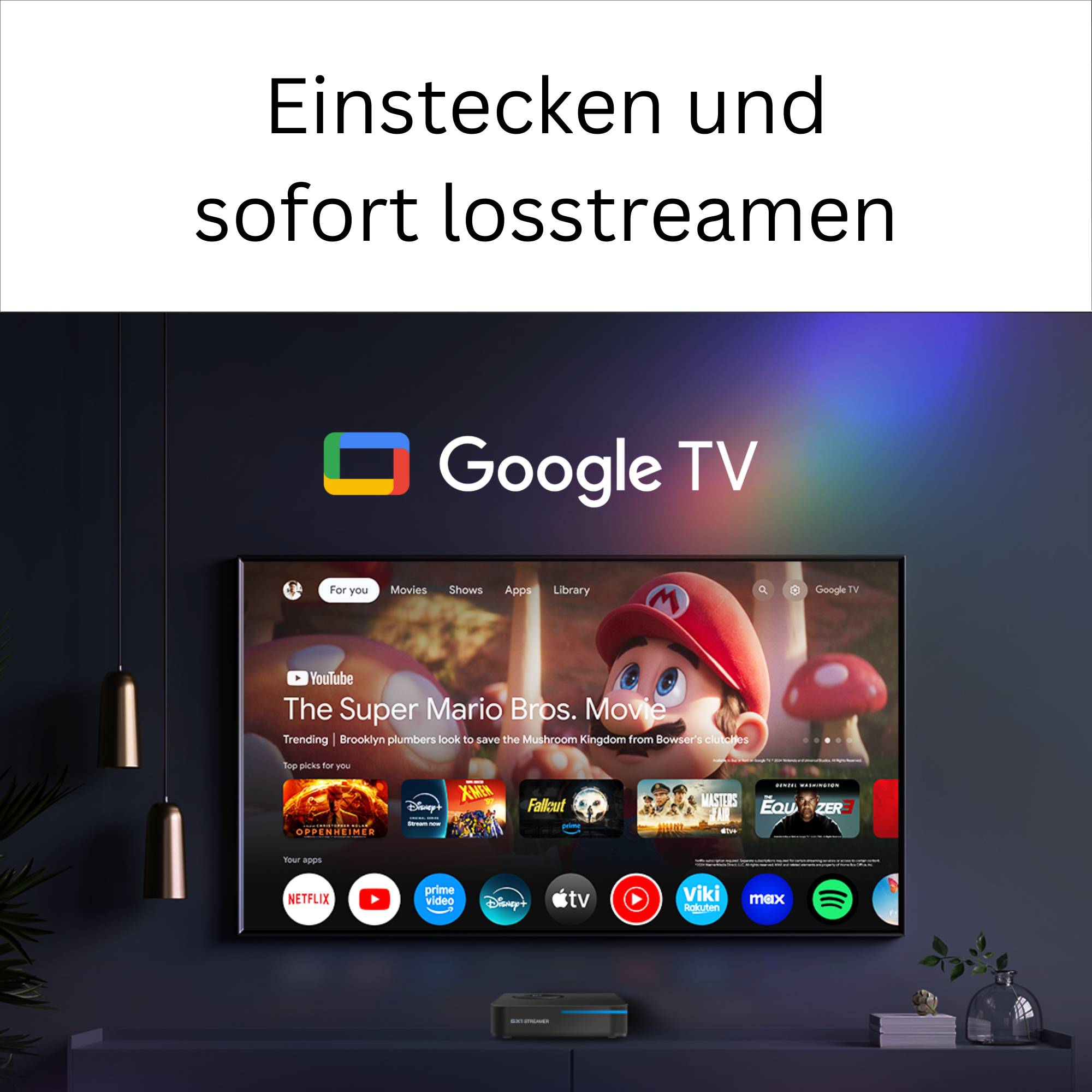 Google TV Box GX1 4K Streaming Player Android | Dolby Vision & Atmos | Chromecast Netflix Prime-1