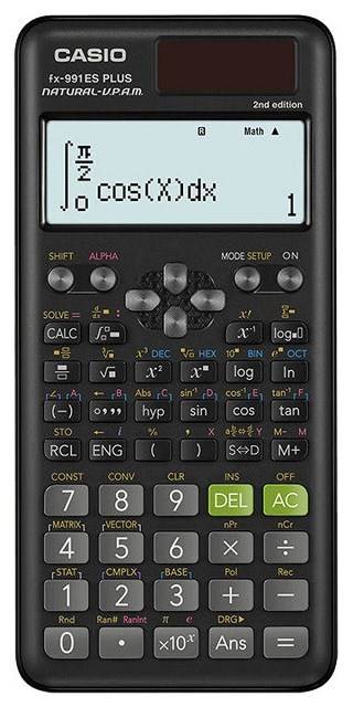 CALCULATOR FX 991ES PLUS 2 BLACK 12-DIGIT DISPLAY-0