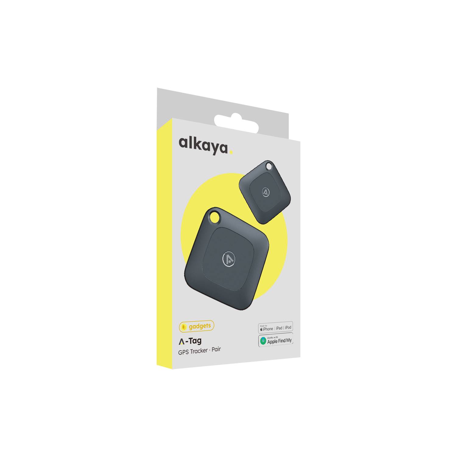 alkaya A Tag GPS Tracker Bluetooth Tracker schwarz (2er Pack)-0