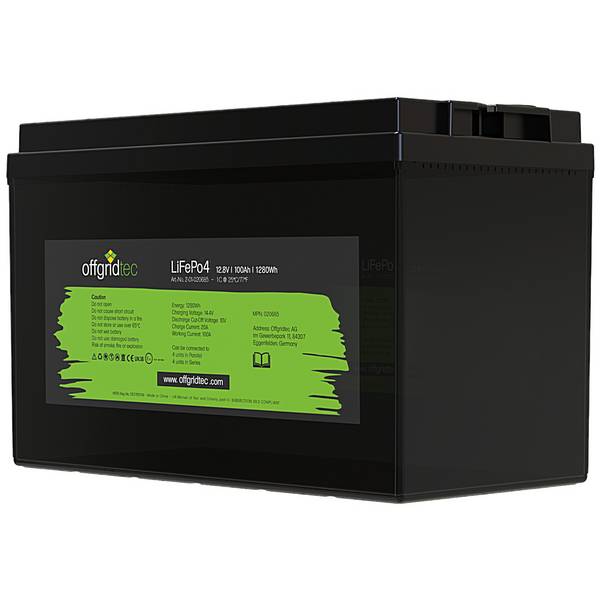 Offgridtec LiFePo4 Akku 12/100 12,8V 100Ah BMS integriert 1280Wh