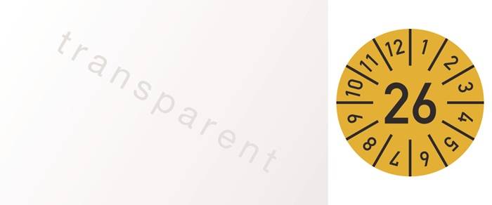 Einjahreskabelprüfplakette B25xL60mm J.2026 m.Monaten Folie Btl.a 100 St.-0