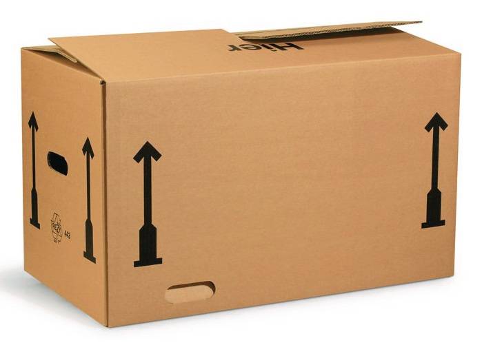 Umzugskarton Wellpappe L650xB350xH370mm zweiwellig braun-0