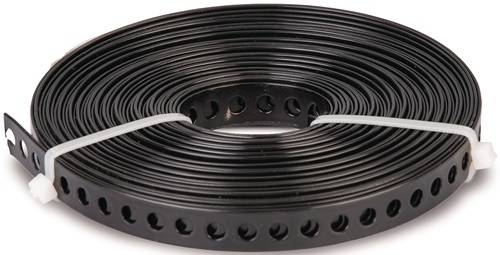 Lochband Band-B12x0,8mm L.10m verzinkt,schwarz ku.-besch.GAH-0